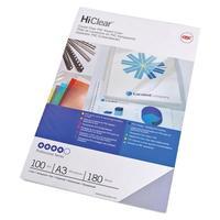 GBC HiClear (A3) Report Covers 180 micron PVC (Clear) 2 x Pack of 50 Report Covers