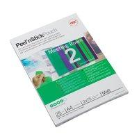 GBC Peel and Stick (A4) Laminating Pouches Self Adhesive 250 Micron for Signs and Posters (1 x Pack of 100 Pouches)