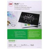 GBC MattPouch A4 2x75 Micron Matt Laminating Pouches Pack of 100