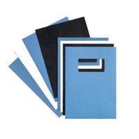 gbc a4 binding covers leatherboard window 250gm2 blue 2 x pack of 25