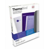 GBC A4Thermal Binding Covers 6mm 200gsm PVCGloss Back ClearWhite Pack