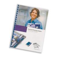 GBC LeatherGrain A4 Report Covers Front PVC Clear and Back White - 2 x