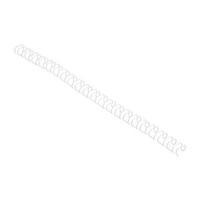 GBC 12mm Binding Wire Elements 21 Loop 100 Sheets White - 1 x Pack of