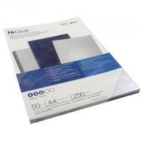 GBC HiClear Binding Covers PVC 250 Micron A4 Super Clear Pack of 50