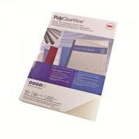 gbc polyclearview binding covers 350 micron a4 clear matte pack of 100