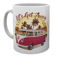 gb eye vw camper lets get away sunset mug multi colour