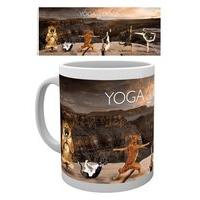 gb eye yoga dogs meditate mug multi colour
