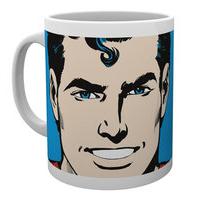 gb eye dc comics superman face mug wood multi colour