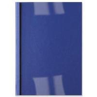 GBC (A4) Thermal Binding Covers 3mm Front PVC Clear Back Leathergrain (Royal Blue) - 1 x Pack of 100 Binding Covers