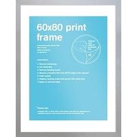 GB Eye Silver Art Print Frame, 60 x 80cm, Silver