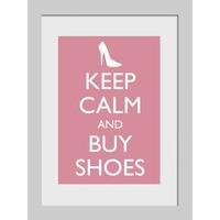 gb eye keep calm and buy shoes framed photograph 16x12 inches