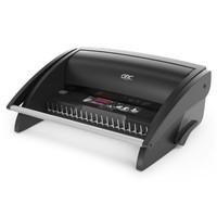 GBC CombBind C110 Low Force Manual Comb Binding Machine with Document Size Guide (Punch Capacity 12 Sheets and Bind Capacity 195 Sheets) - Black