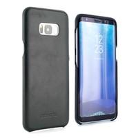 genuine leather slim wrapped case for galaxy s8 black