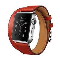 Genuine Leather Watchband Classic Buckle for Double-circle iWatch Watchband 38mm/42mm Assorted Colors