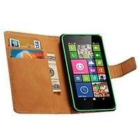 Genuine Leather Wallet Style Case for Nokia Lumia 630(Assorted Colors)
