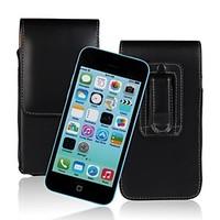 Genuine PU Cowhide Leather Flip Wallet Vertical Case Belt Clip Pouch Cover Jacket for iPhone 5C