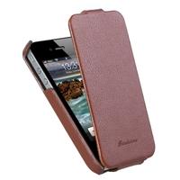 genuine leather case for iphone 44s brown