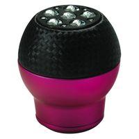 Gearknob Crystal/Black CLeather/Pink Sho