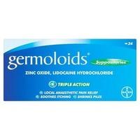 Germoloids Haemorrhoids & Piles Suppositories 24 Pack
