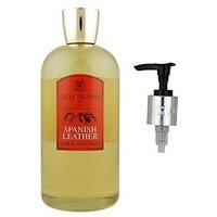 Geo F Trumper Spanish Leather Hair & Body Wash 500ml Plastic Bottle with Pump Dispenser