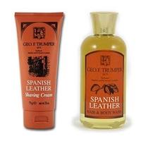 geo f trumper spanish leather travel twin pack shaving cream tube and  ...