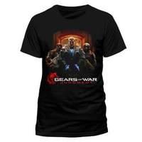 gears of war poster art t shirt black ex large