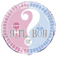 gender reveal foil party balloon