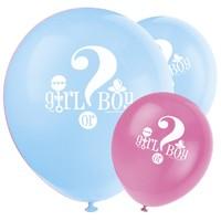 gender reveal latex party balloons