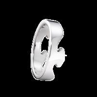 Georg Jensen 18ct White Gold Fusion End Ring - Ring Size M.5