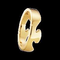 Georg Jensen 18ct Yellow Gold Fusion End Ring - Ring Size M.5