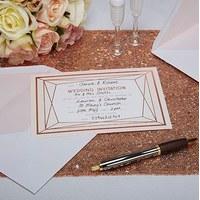 Geo Blush Wedding Invitations - 10 Pack