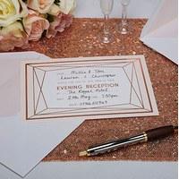 geo blush evening invitations 10 pack