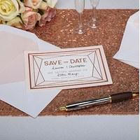 geo blush save the date cards 10 pack