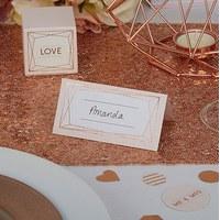 geo blush place cards 25 pack