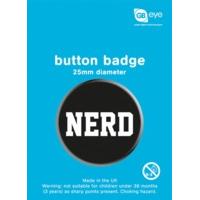 Geeks And Nerds Nerd Button Badge