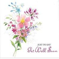 Get well soon floral card