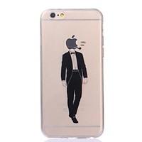 Gentle Man Pattern TPU Soft Case for iPhone 6/6S