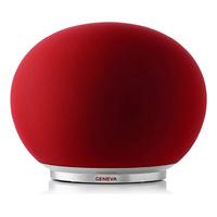 geneva aerosphere large red wireless speaker w bluetooth