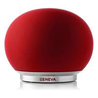 geneva aerosphere small red wireless speaker w bluetooth