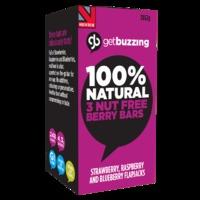 getbuzzing 100 natural berry bars 3 x 62g 3x 62 g blue