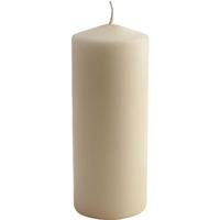 genware ivory pillar candle 20cm x 8cm single