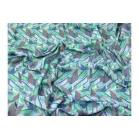 Geometric Print Viscose Challis Dress Fabric