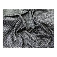 Geometric Patterned Viscose Lining Dress Fabric Black & White