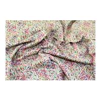 Geometric Print Cotton Canvas Dress Fabric Multicoloured