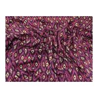 Geometric Print Viscose Dress Fabric Purple