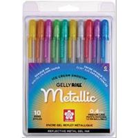 gelly roll metallic medium point pens assorted colours 232513