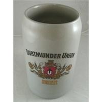 German Dortmunder Union Ceramic Beer Stein Mug - 1 litre capacity