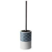 Geometric ceramic toilet brush holder