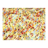 Geometric Tiles Print Cotton Poplin Fabric