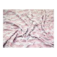 Georgette with All Over Ribbon Frill Dress Fabric Dusky Pink